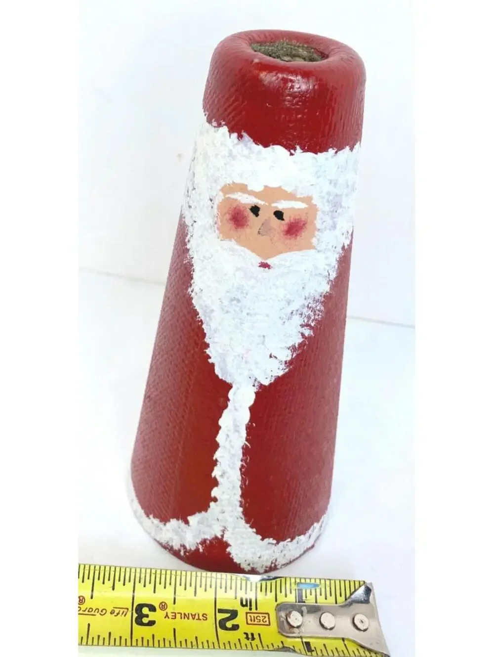 Primitive  Christmas Santa Tree Topper/table Decor